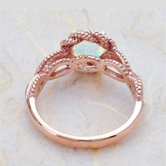 2/$25🌸 White Fire Opal in Rose Gold Fashion & Costume Jewelry Only.. - Picture 3 of 8